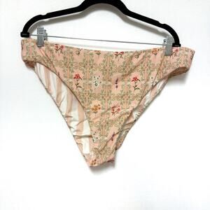 NEW Agua Bendita x Target Floral Striped Reversible Bikini Bottoms - 1X